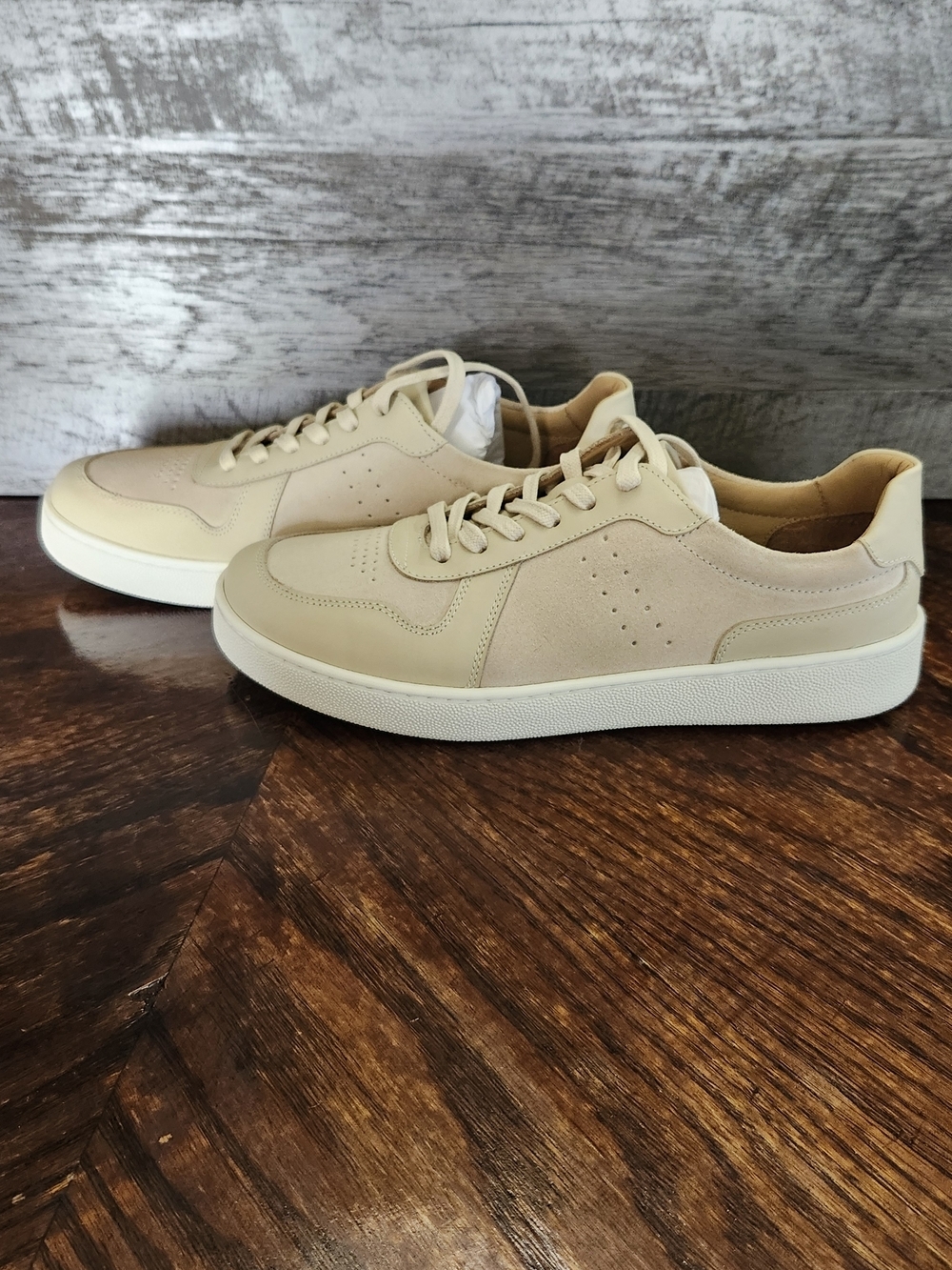 NWT Men's Nisolo Bria Go To Court Sneaker In Bone Color Sz 7 - Picture 3 of 8